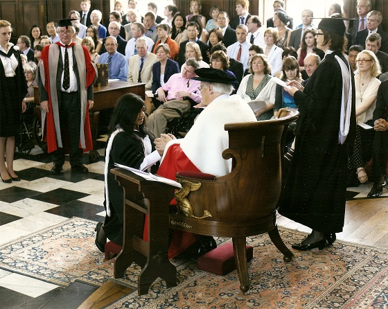 Jannine being admitted to her BA on 28 June 2012